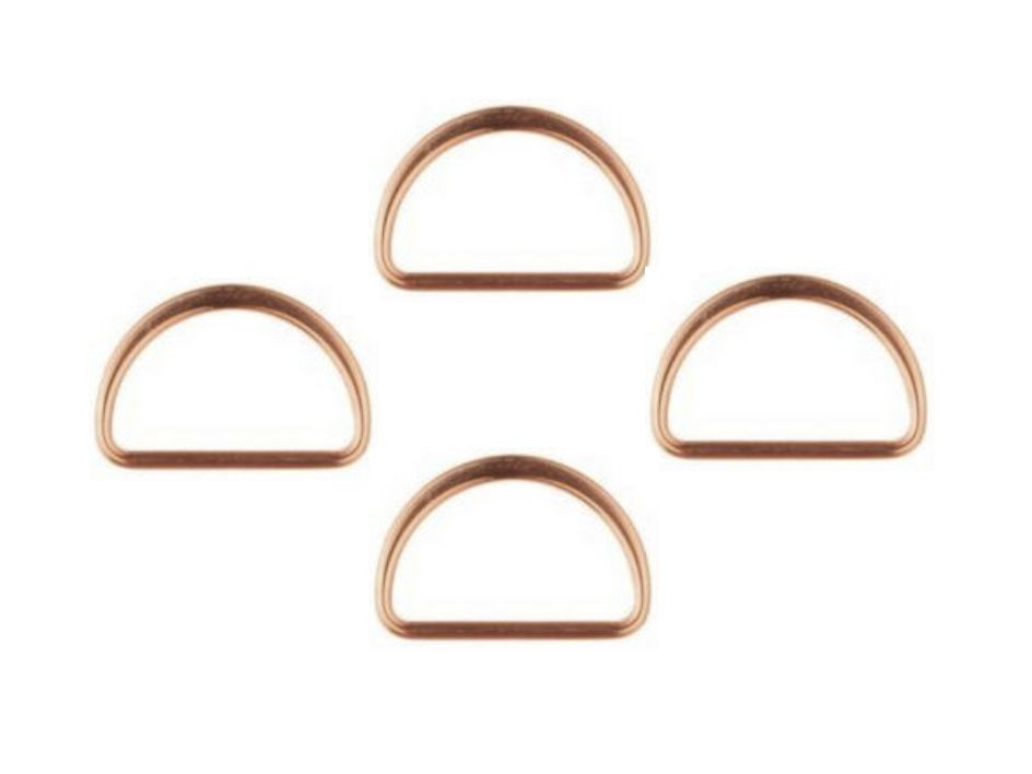 Halbrundringe / D-Ringe Metall 25 mm - 4 Stück