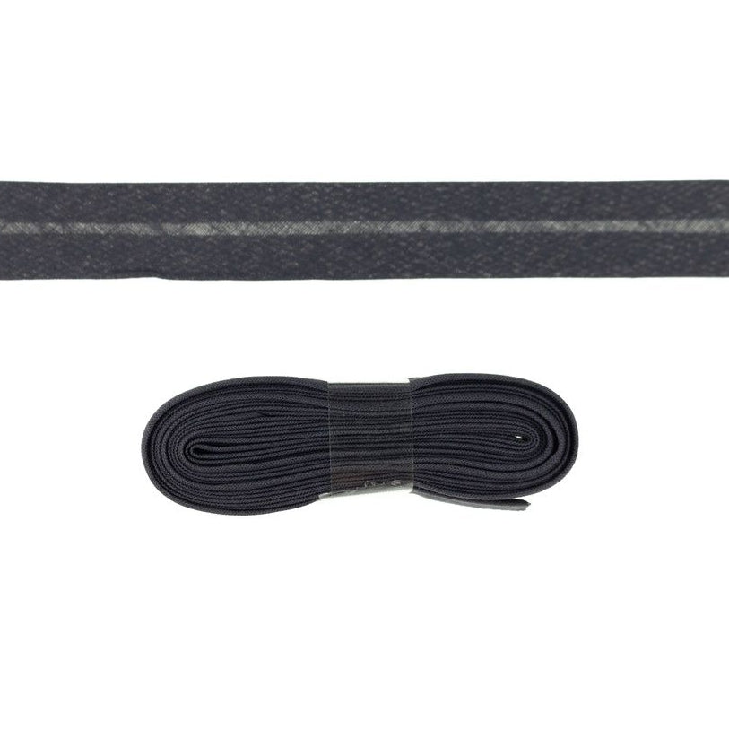 Schrägband/Einfassband Baumwolle gefalzt 20 mm x 3 m Coupon - uni