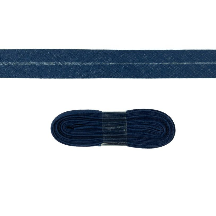 Schrägband/Einfassband Baumwolle gefalzt 20 mm x 3 m Coupon - uni