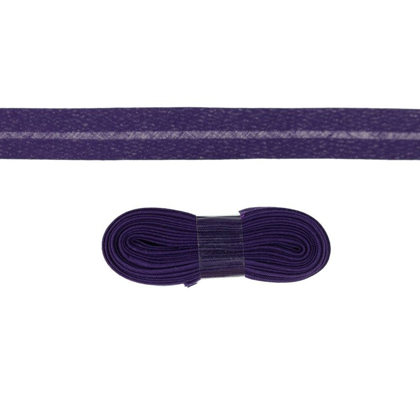 Schrägband/Einfassband Baumwolle gefalzt 20 mm x 3 m Coupon - uni