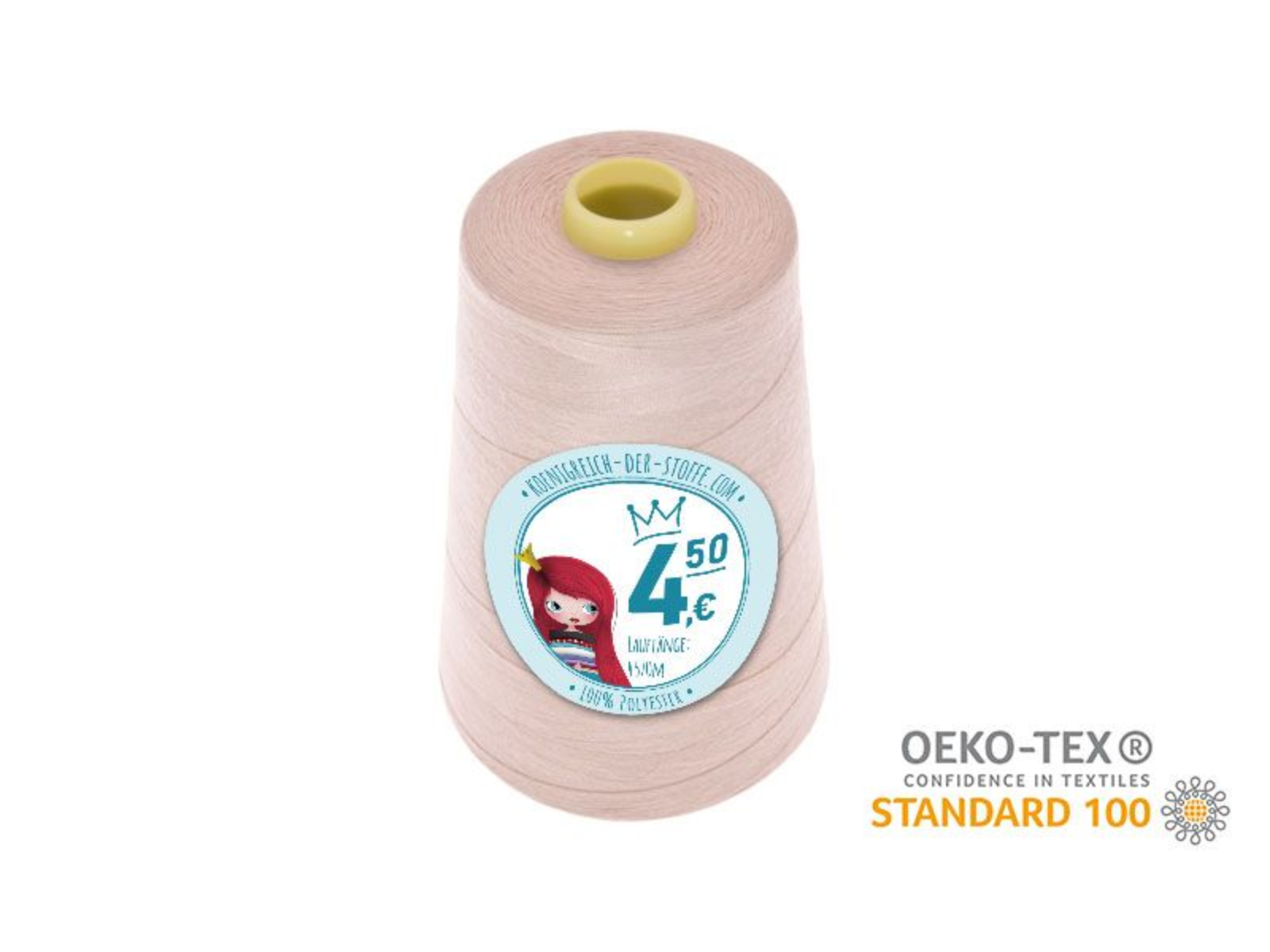 🧵 Overlock Nähgarn - 4570 m - Orange • Rosa • Beige
