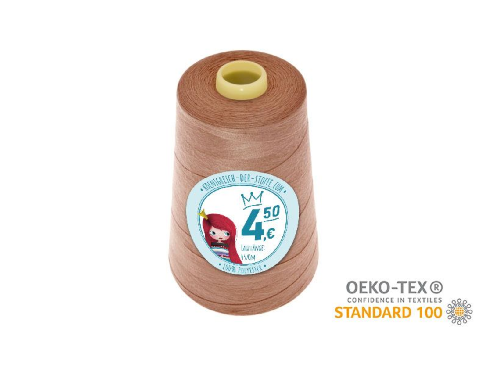 🧵 Overlock Nähgarn - 4570 m - Orange • Rosa • Beige