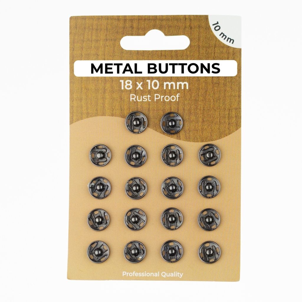 Metalldruckknöpfe Set mit 18 Stück