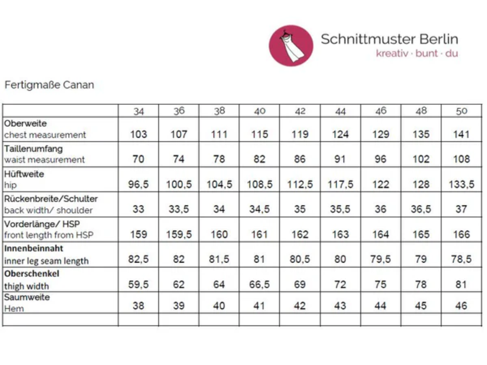 Papierschnittmuster Overall Canan