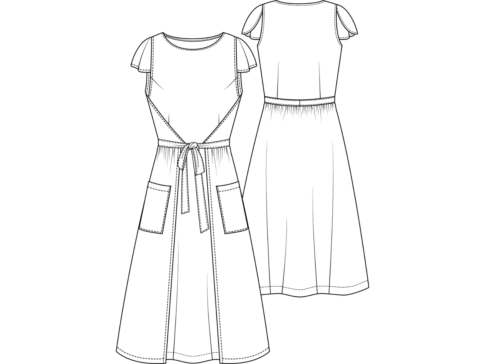 Papierschnittmuster Premium Wickelkleid Avignon