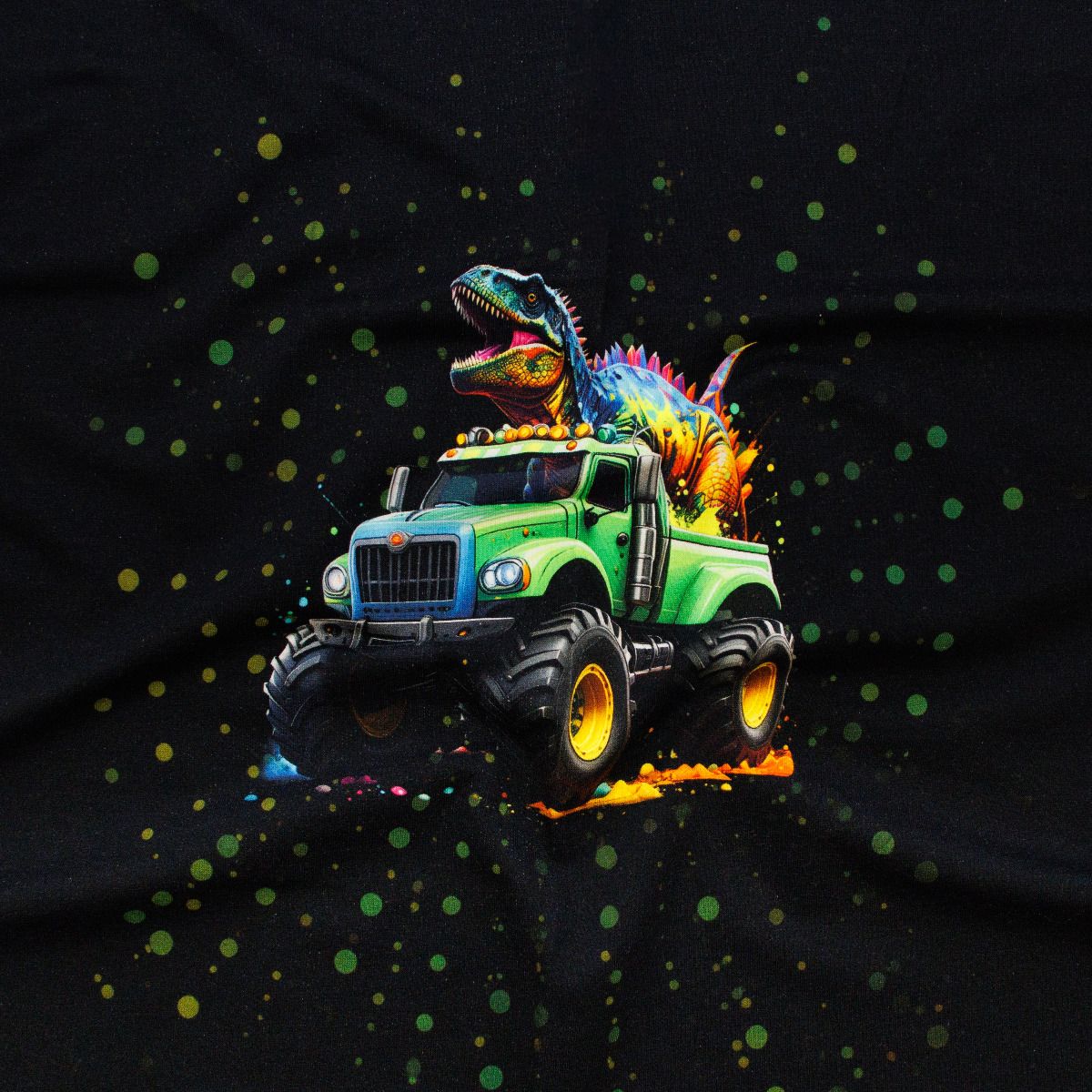 Panel "Elektrische Dinos" ⚡🦖 - French Terry Stoff