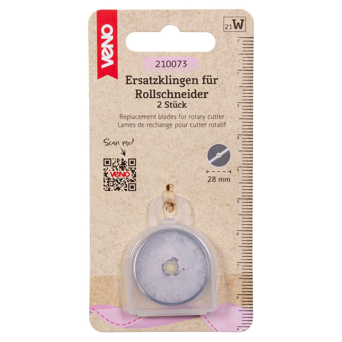 Ersatzklingen für Rollschneider 28 mm 2 Stück