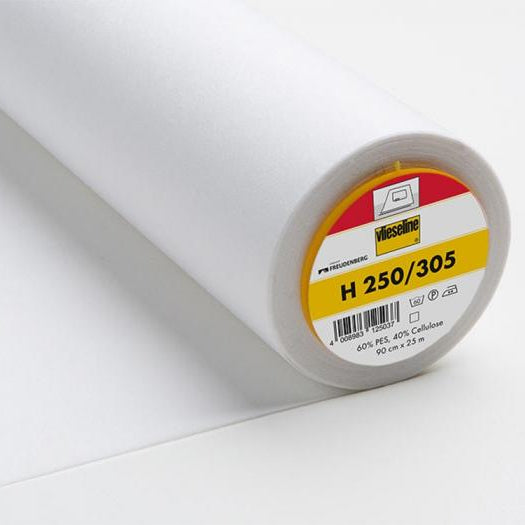 Bügeleinlage H250 fixierbar 90 cm weiß