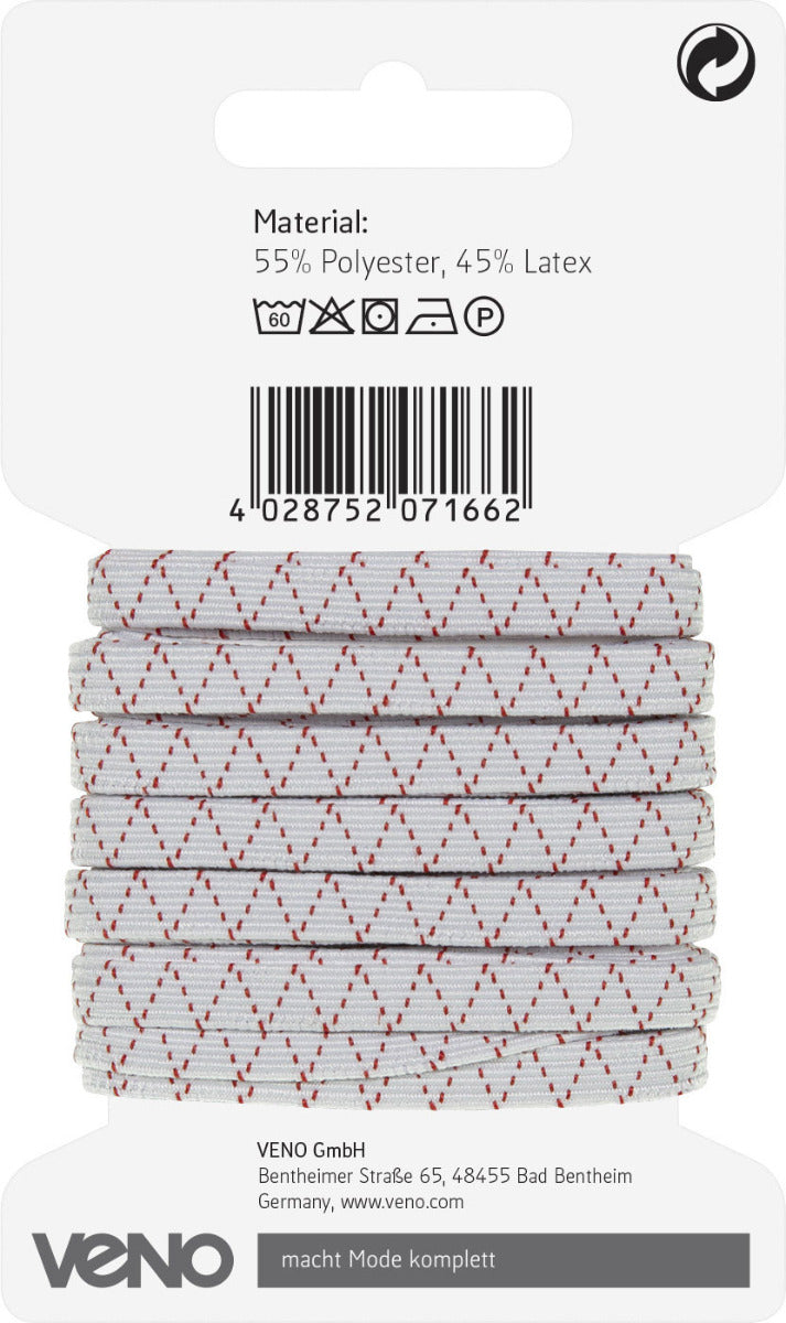 Standard Elastic SB 6mm x 5m Coupon - weiß