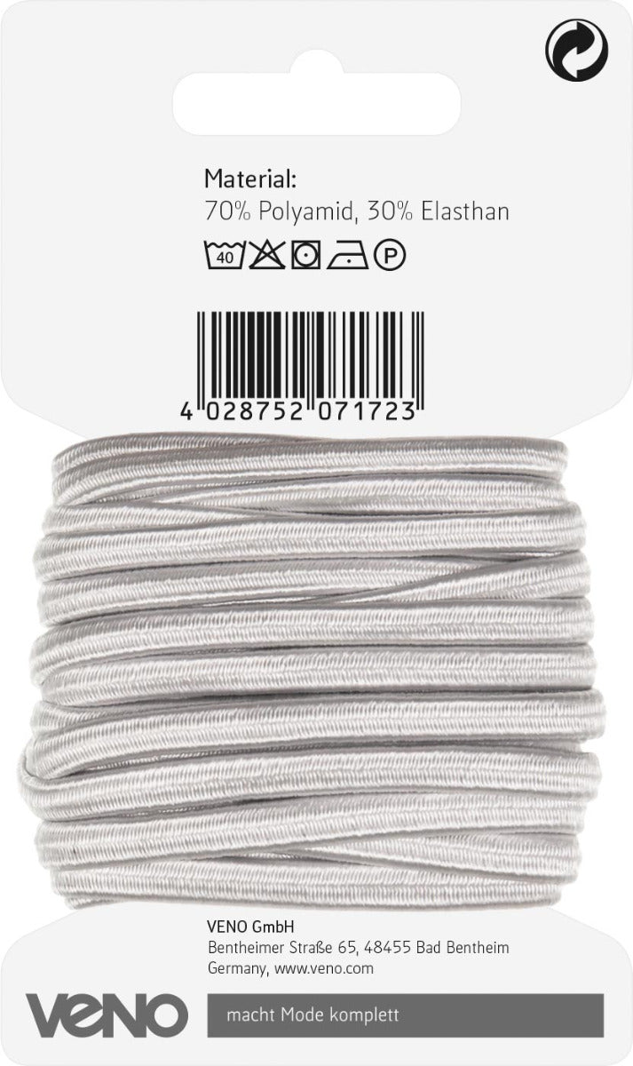 Kinder Elastic SB 5mm x 3m Coupon - weiß