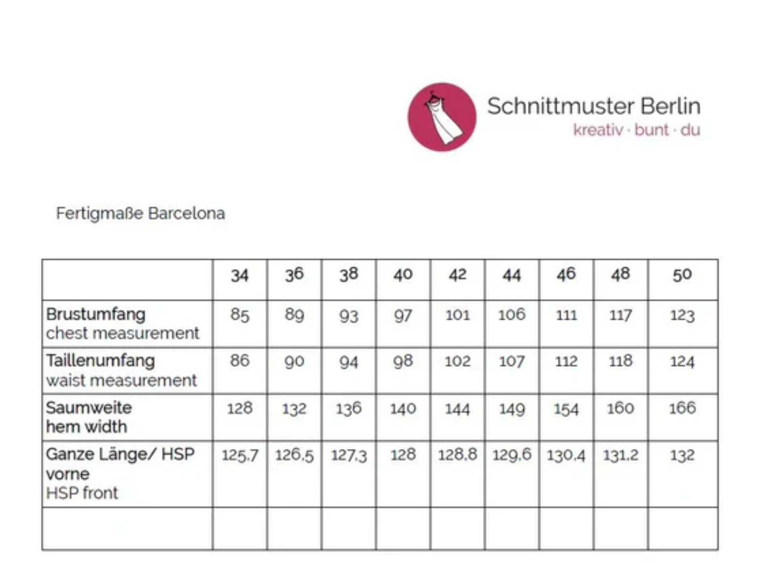 Papierschnittmuster Premium Kleid Barcelona