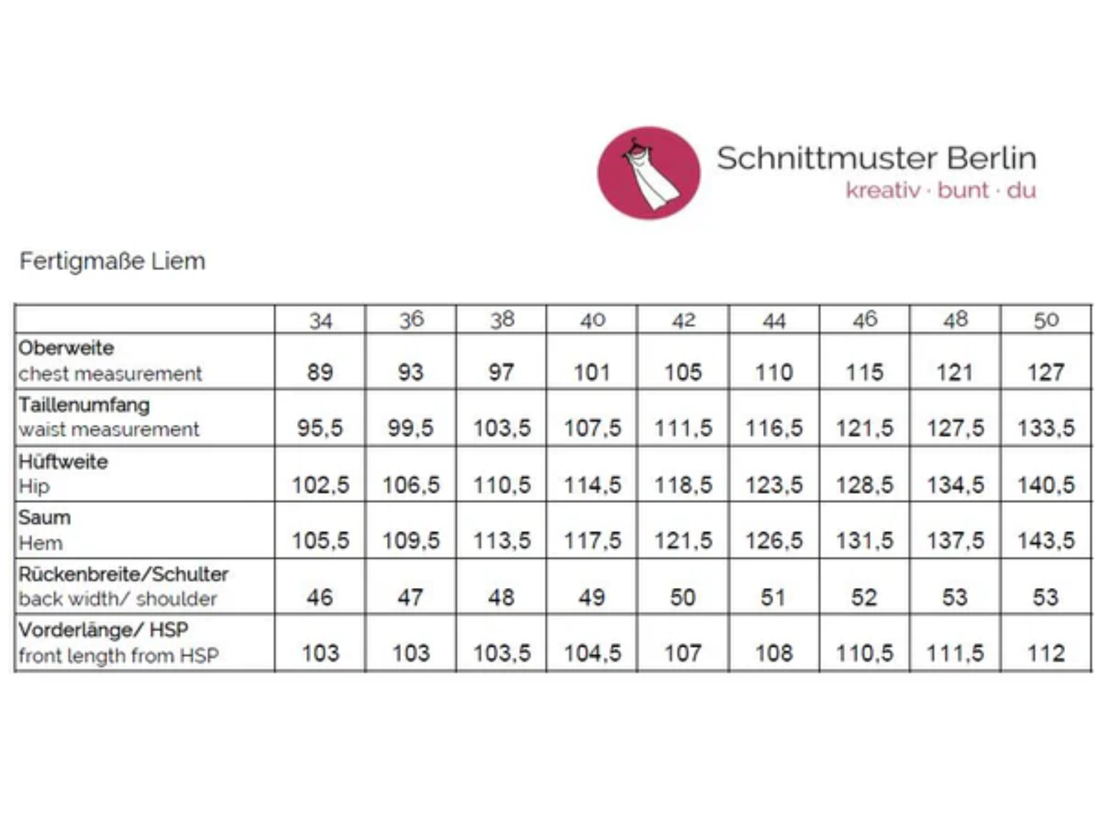 Papierschnittmuster Jerseykleid Liem