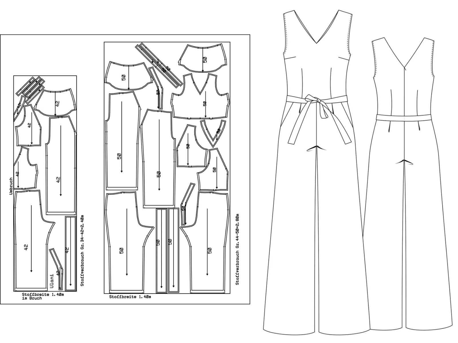 Papierschnittmuster Overall Ulani