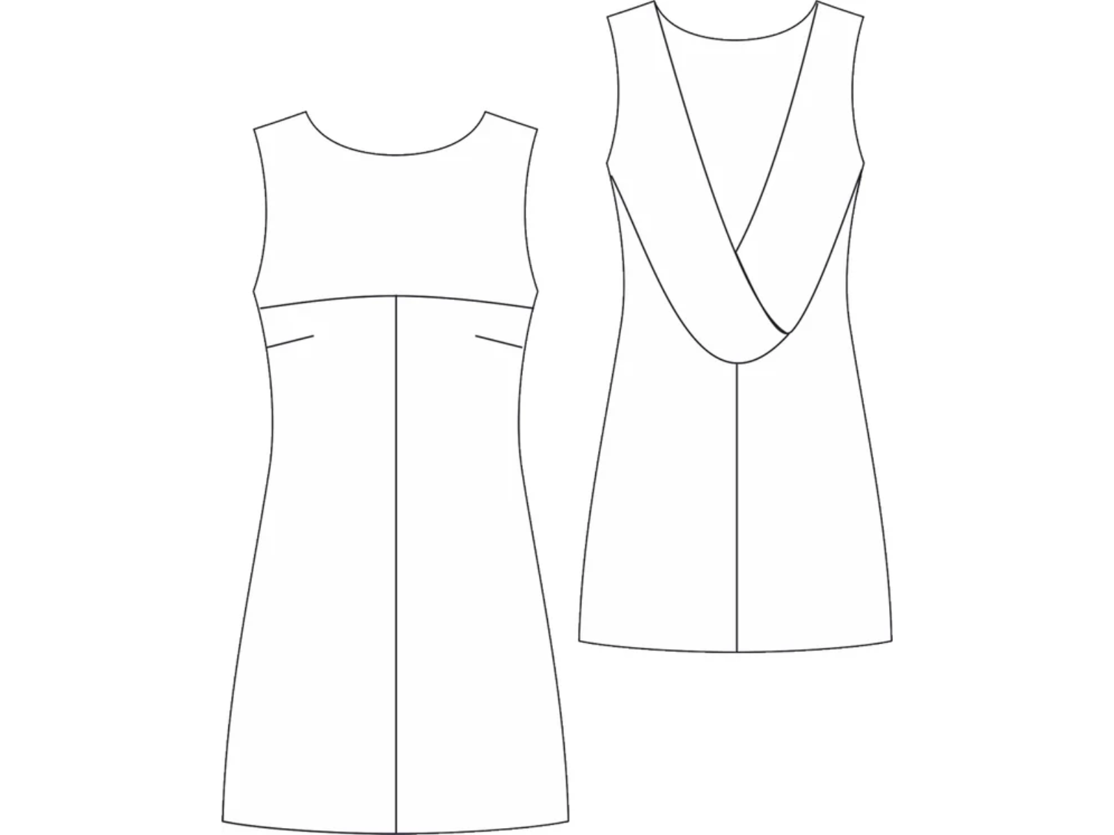 Papierschnittmuster Cocktailkleid Candice