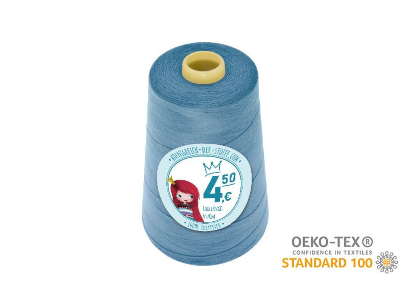 🧵 Overlock Nähgarn - 4570 m - Hellblau • Blau • Dunkelblau