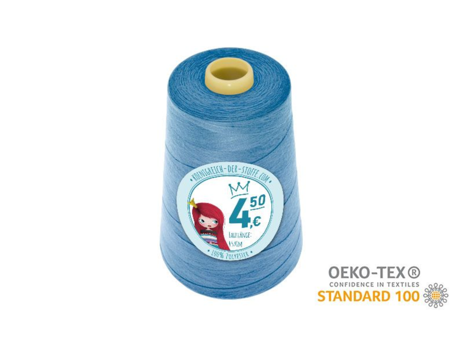 🧵 Overlock Nähgarn - 4570 m - Hellblau • Blau • Dunkelblau