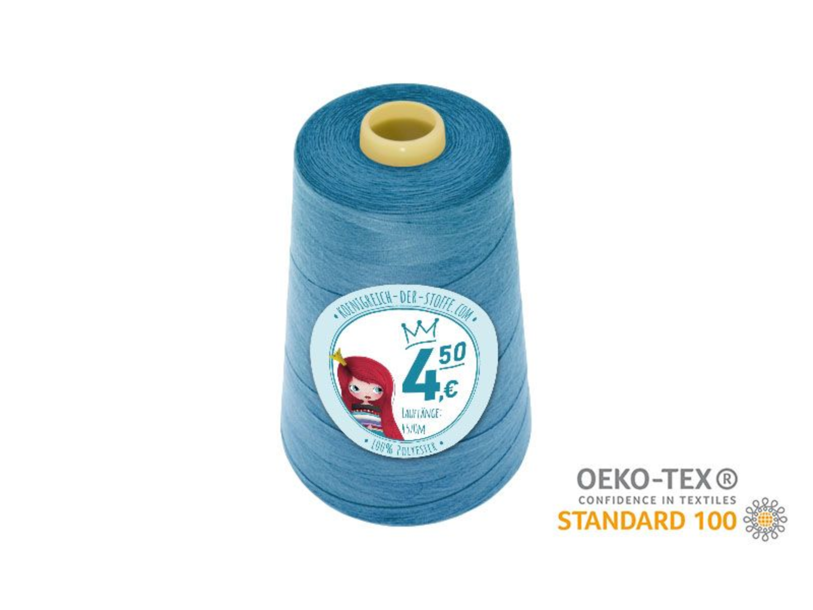 🧵 Overlock Nähgarn - 4570 m - Hellblau • Blau • Dunkelblau