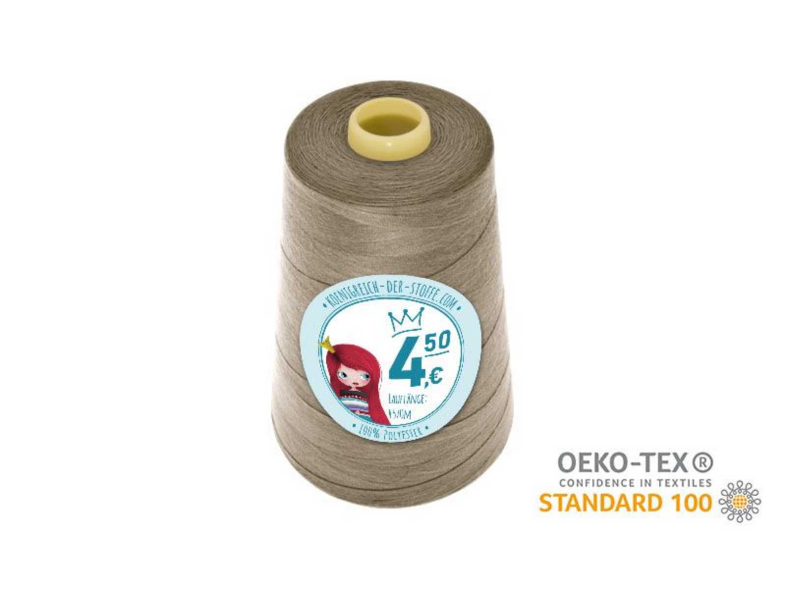 🧵 Overlock Nähgarn - 4570 m -Beige • Taupe • Grau