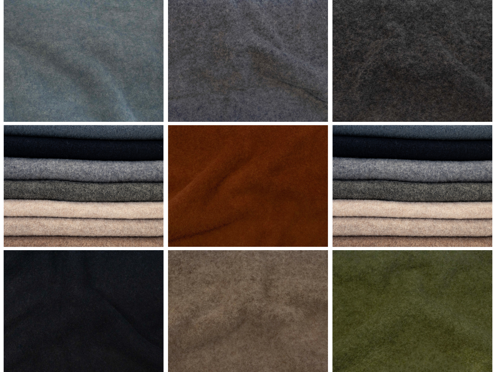 Wollfleece Stoff Nena - uni