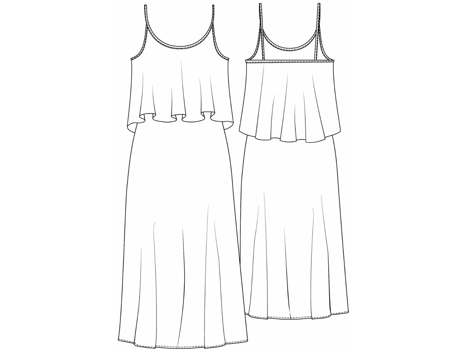 Papierschnittmuster Premium Kleid Calvi