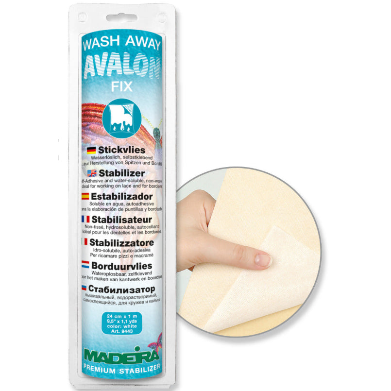 Wasserlösliches Stickvlies Avalon FIX, selbstklebend Madeira