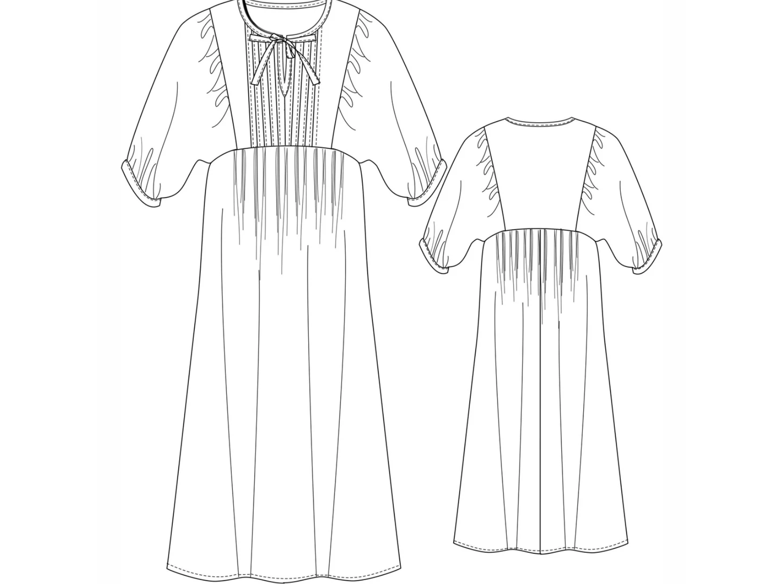 Papierschnittmuster Midikleid Wiebke