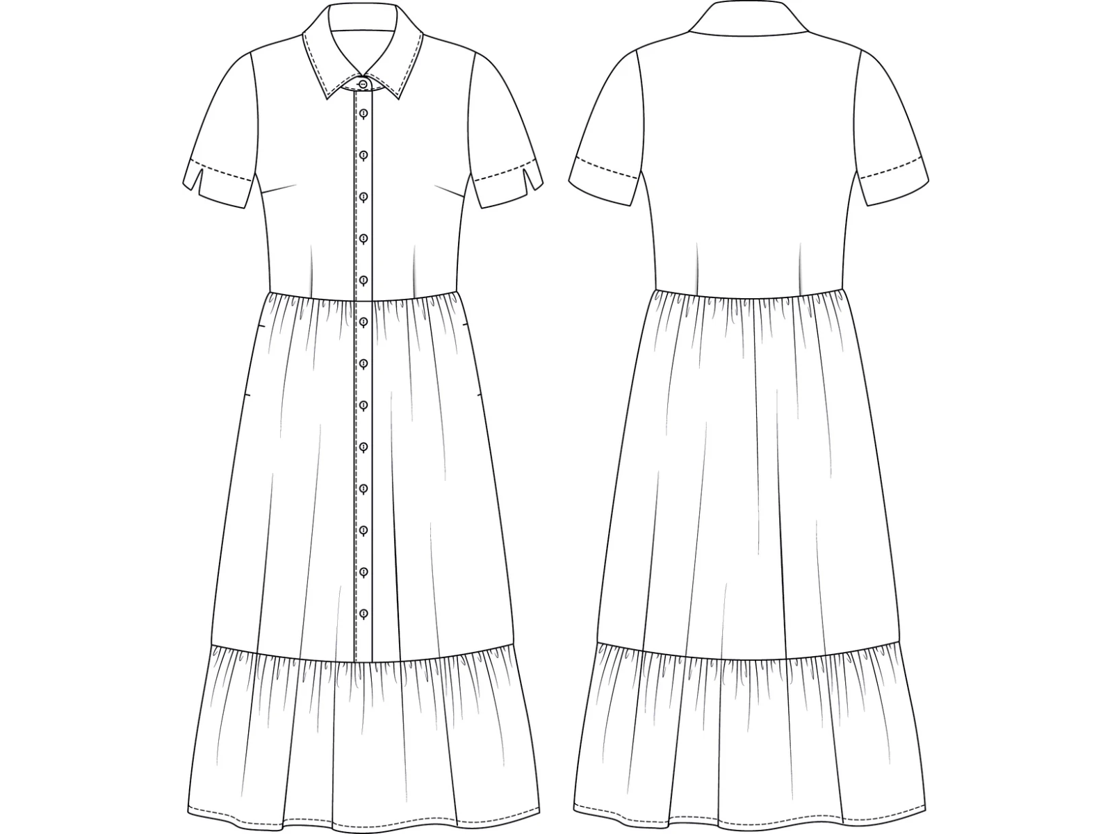 Papierschnittmuster Premium Blusenkleid Cordoba