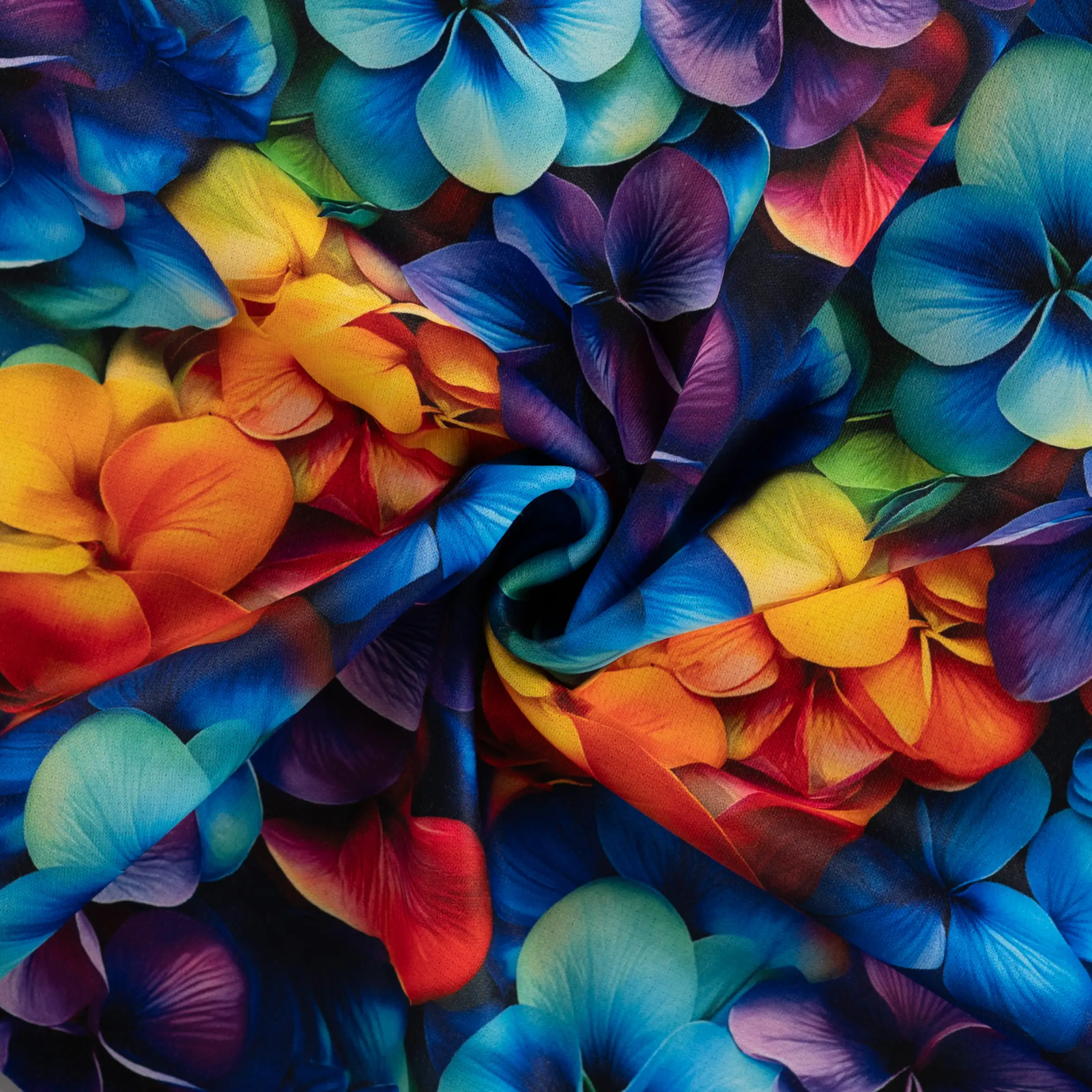 🪻 Alpenfleece Stoff - 3D Blumen