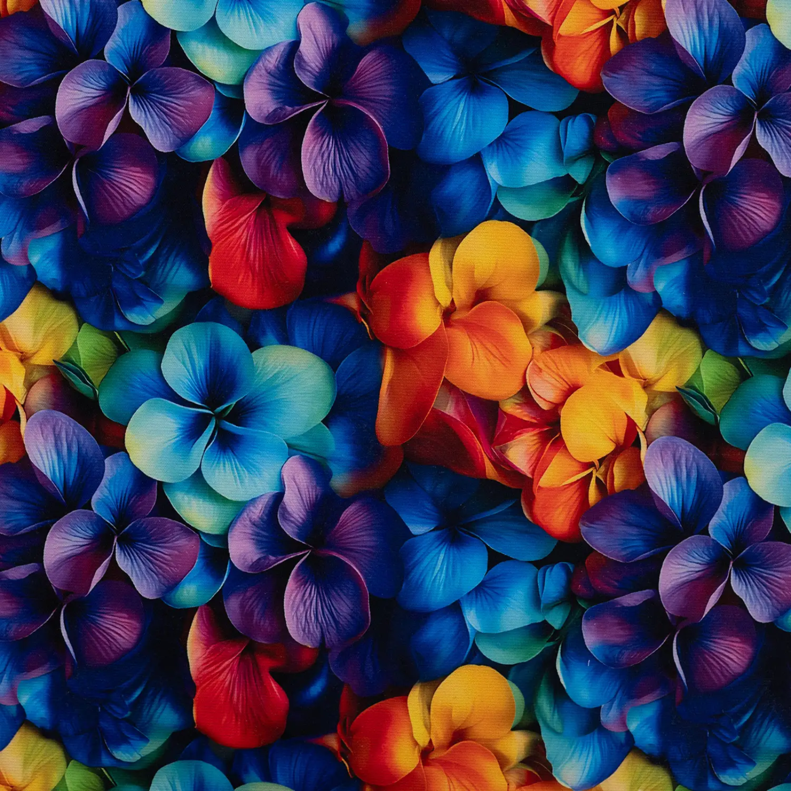 🪻 Alpenfleece Stoff - 3D Blumen