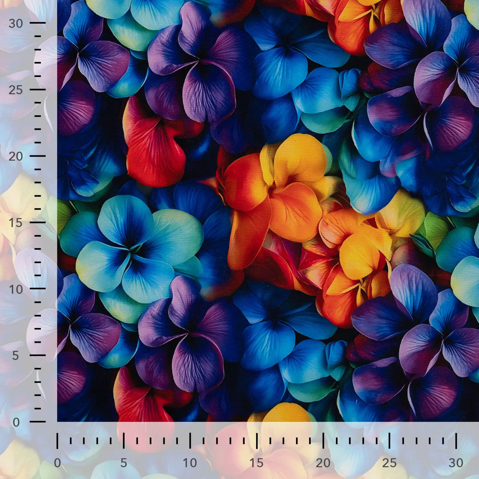 🪻 Alpenfleece Stoff - 3D Blumen