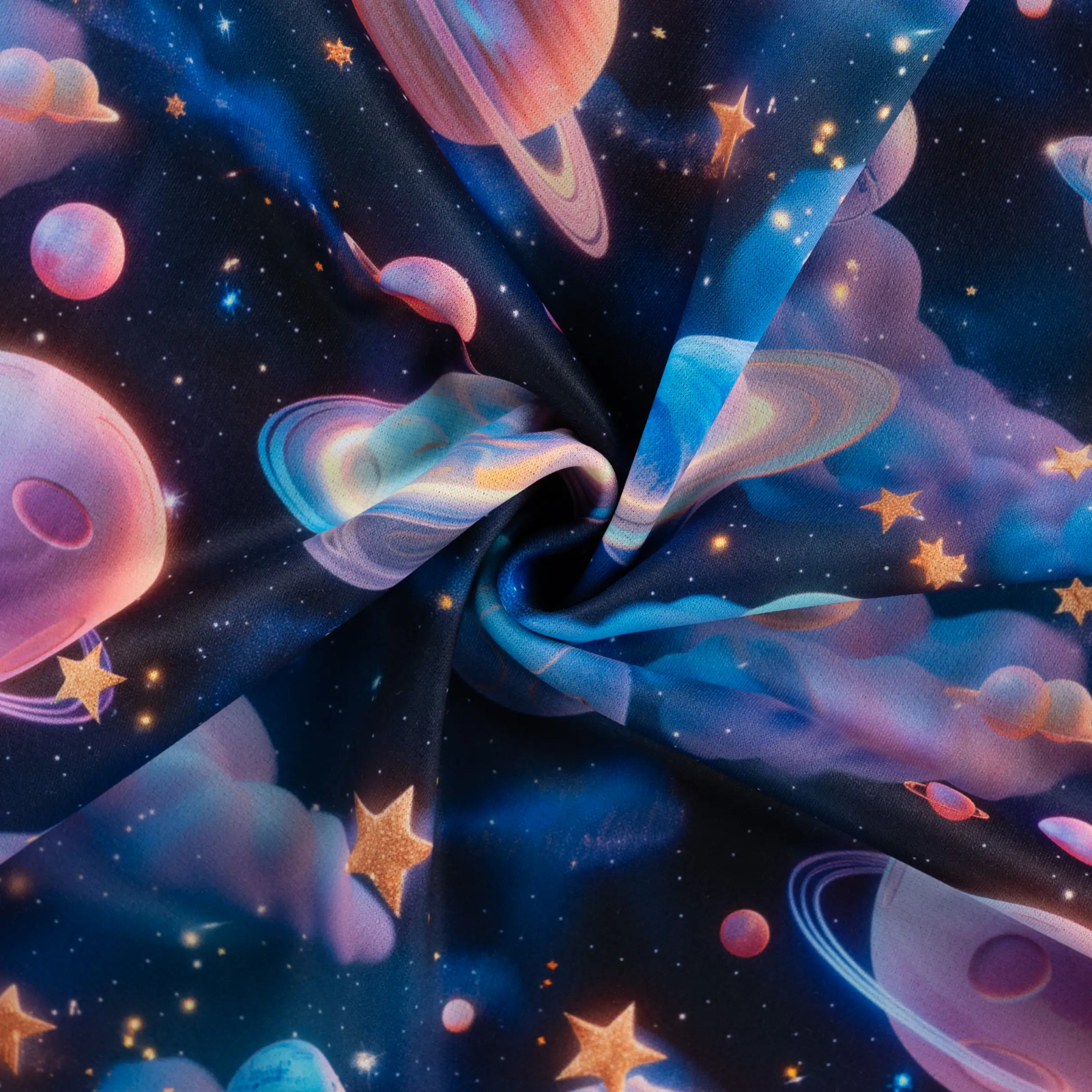 🪐 Alpenfleece Stoff - Außenwelt & Planeten