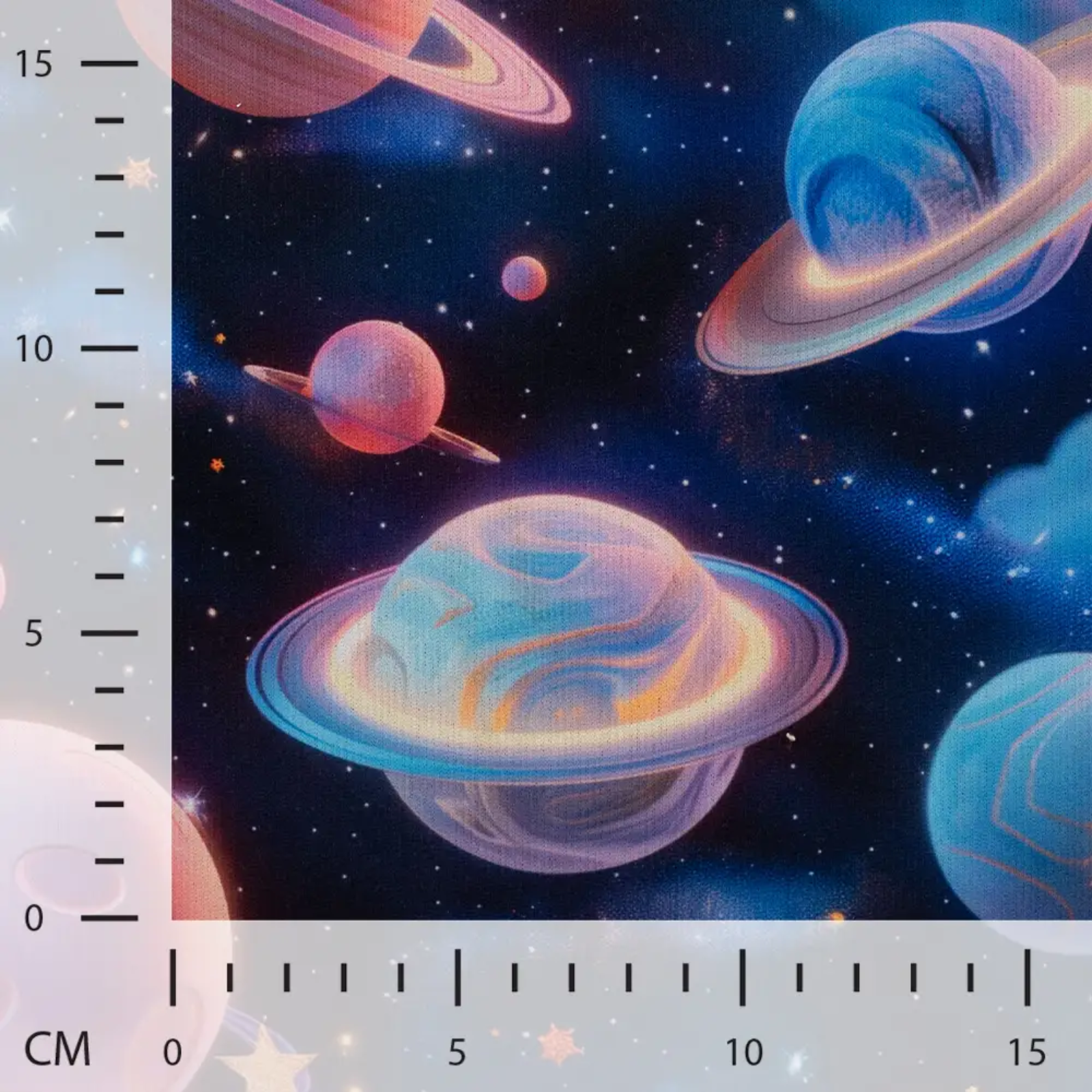 🪐 Alpenfleece Stoff - Außenwelt & Planeten