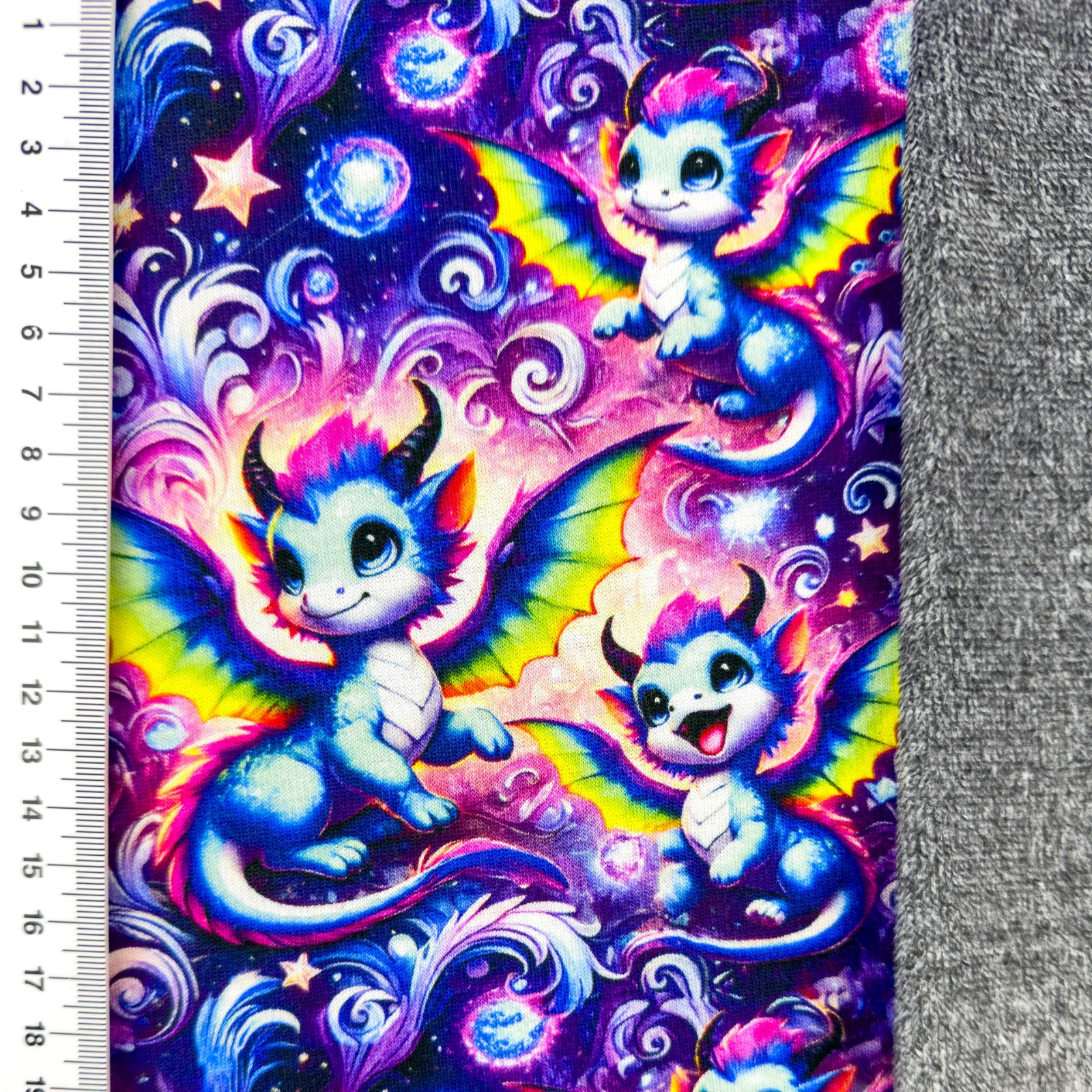 🐉 Alpenfleece Stoff - Drachen