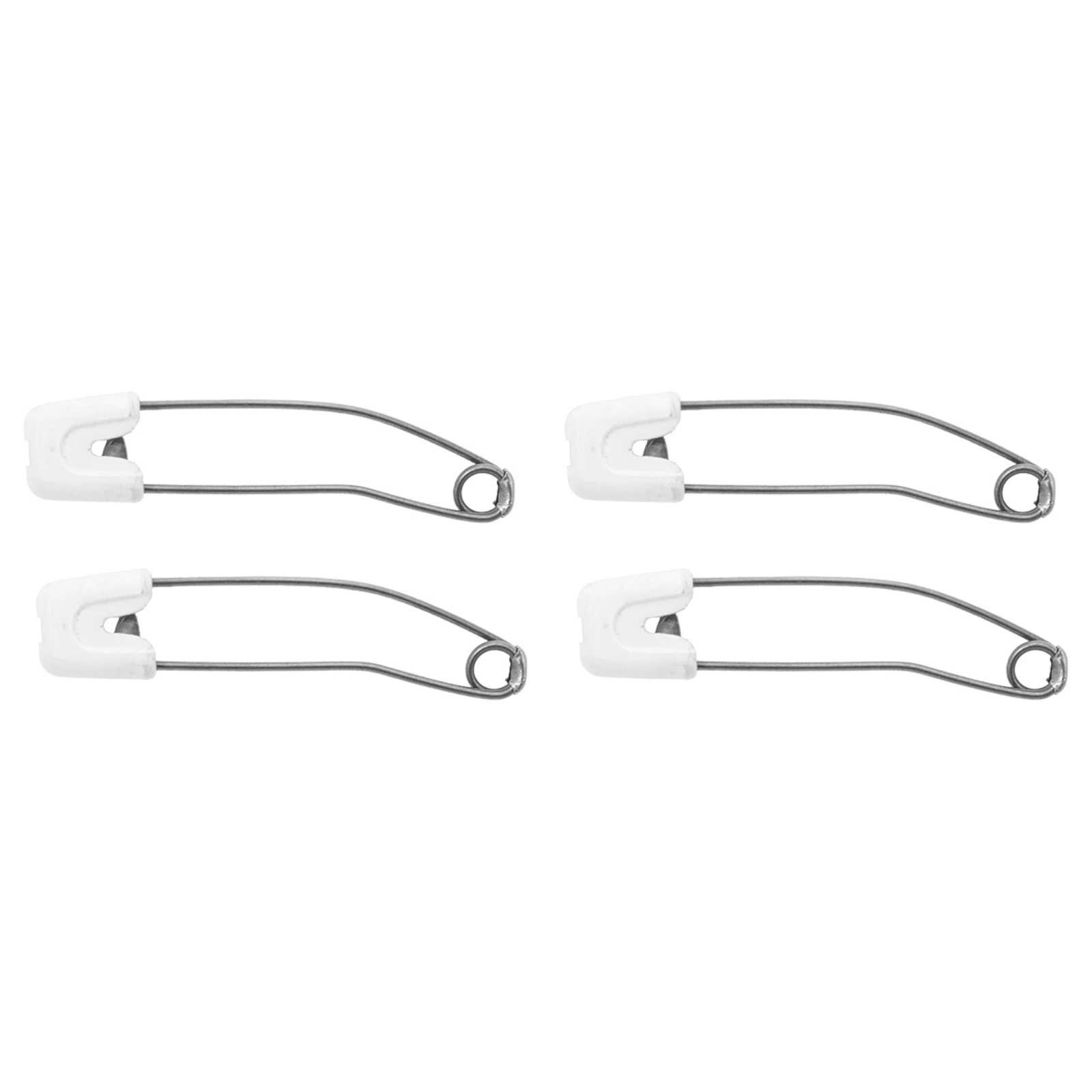 Baby-Sicherheitsnadeln 51 mm 4 Stück mit weißer Kappe