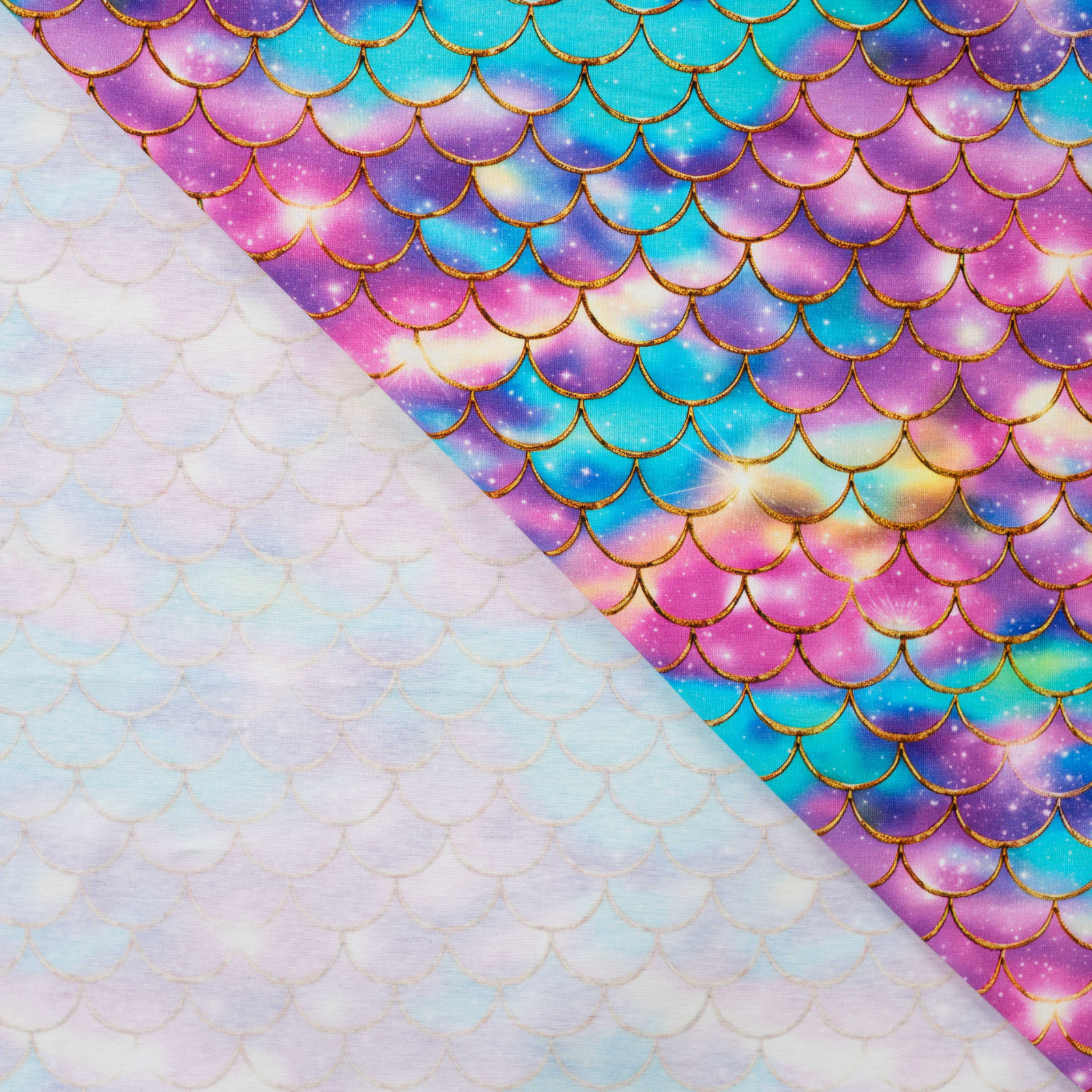 🧜🏼♀️ Baumwolle Jersey Stoff - Meerjungfrauenschuppen