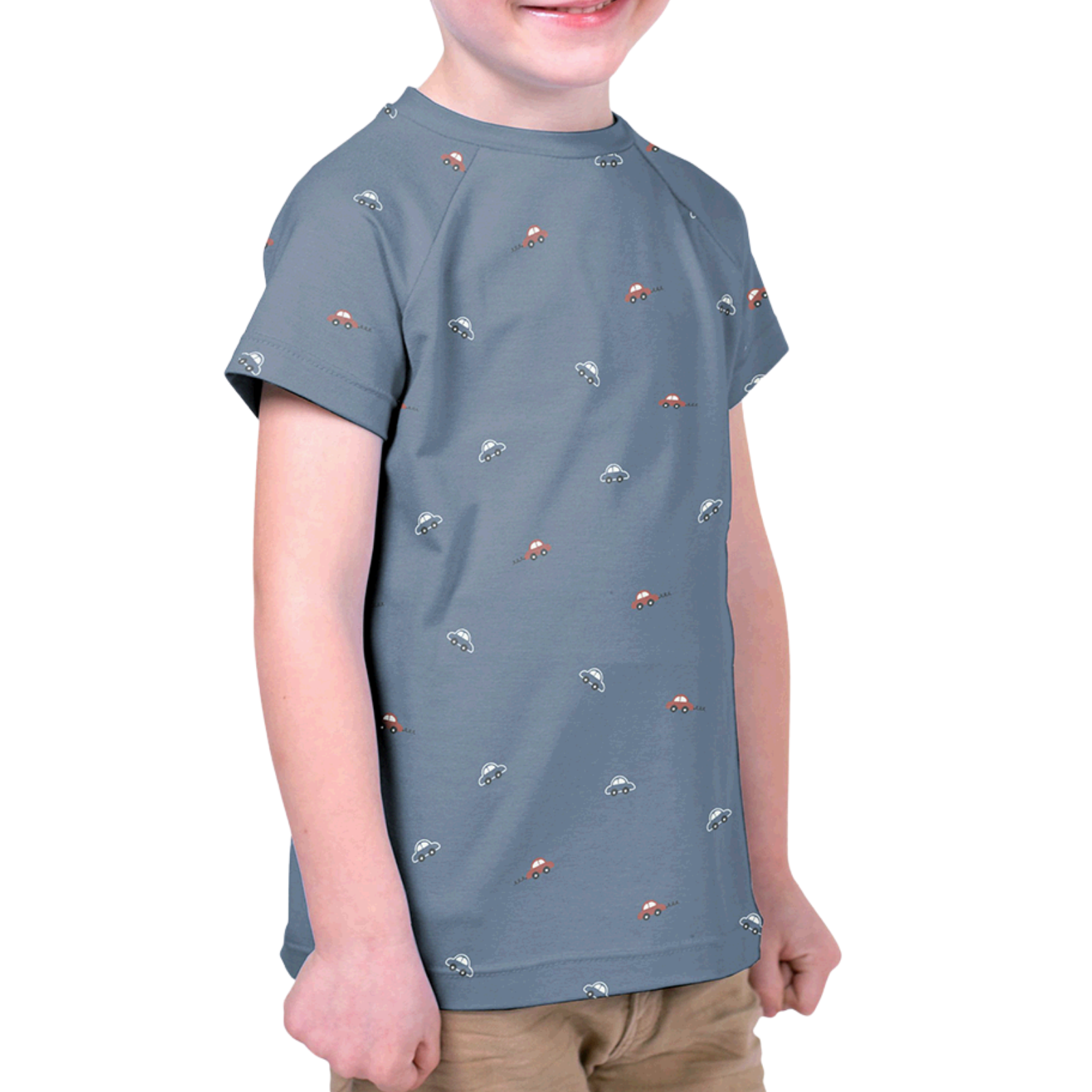 🚗 Baumwolle Jersey Stoff Digitaldruck - Autos