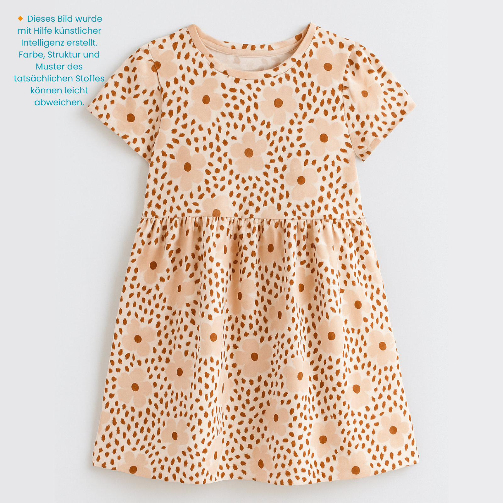 🌸Baumwolle Jersey Stoff Digitaldruck - Blümchen und Punkte