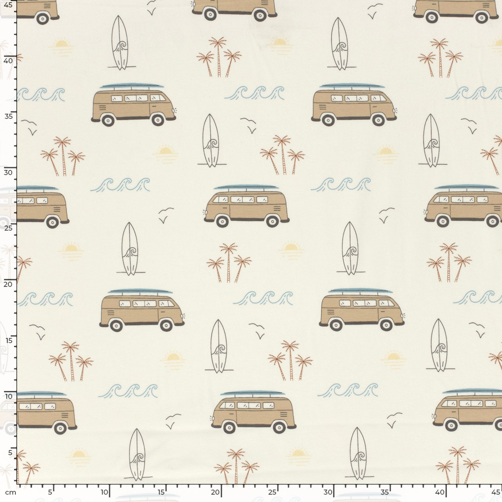 🚙 Baumwolle Jersey Stoff Digitaldruck - Fahrzeuge