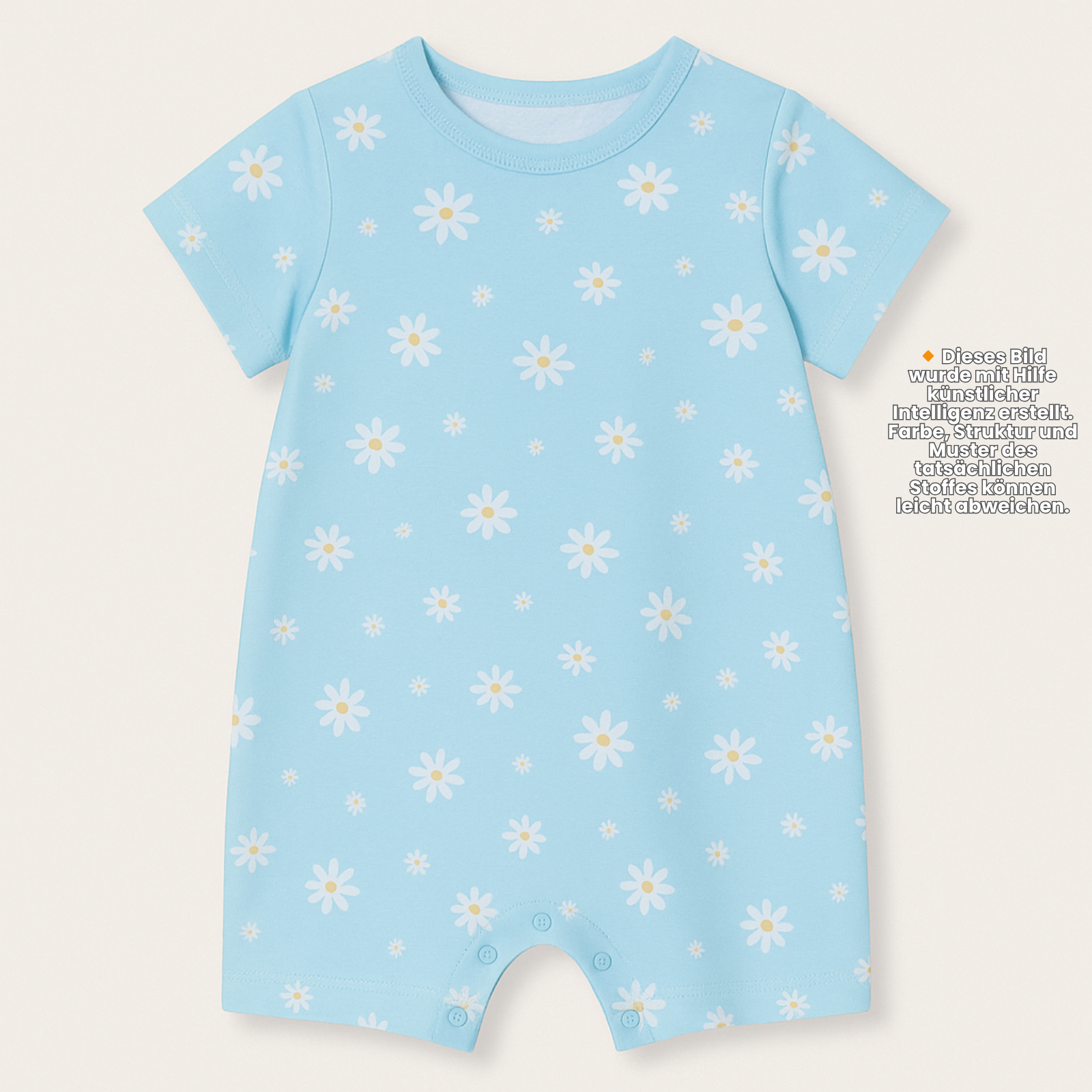 🌼Baumwolle Jersey Stoff Digitaldruck - Gänseblümchen - hellblau