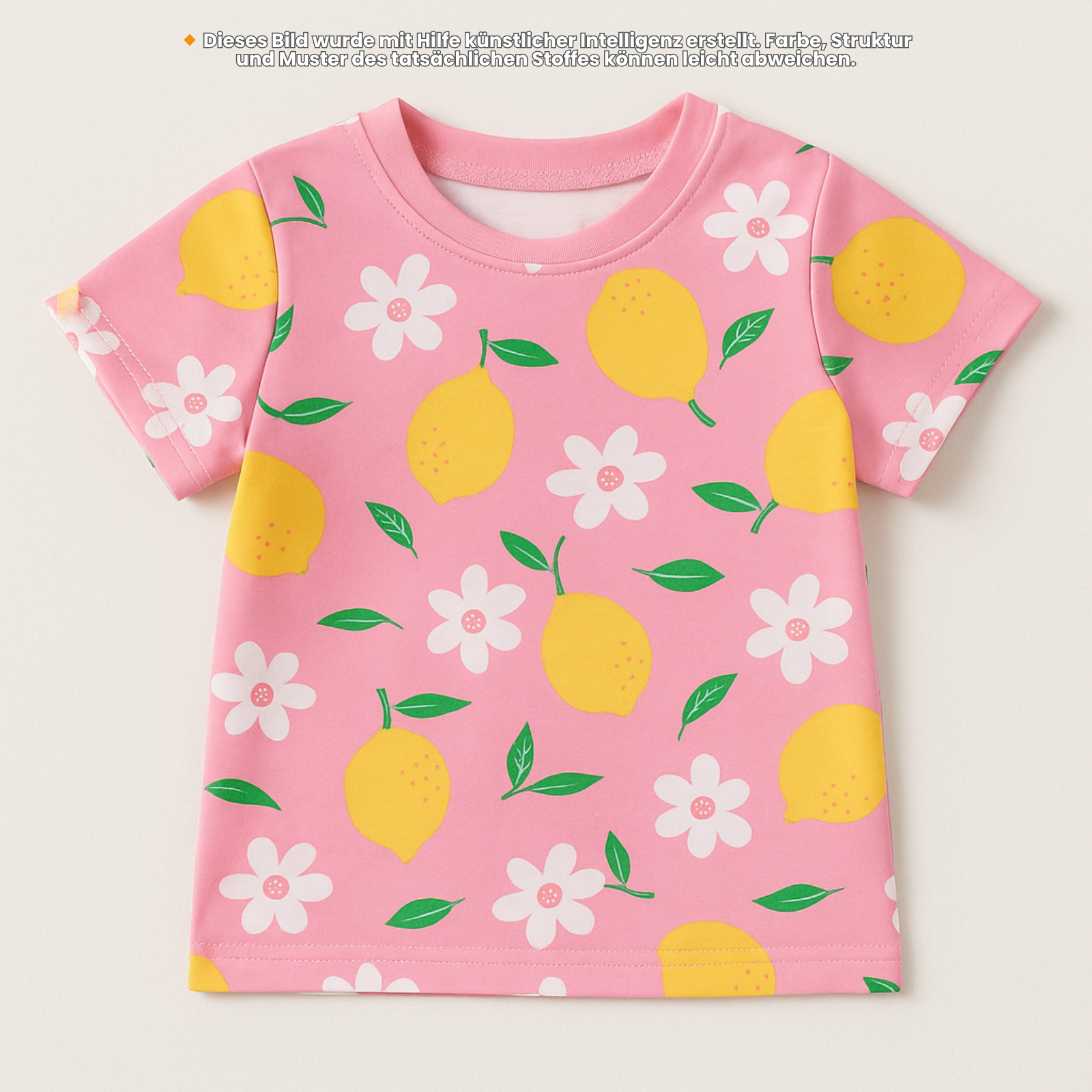 🍋Baumwolle Jersey Stoff Digitaldruck - Zitronen und Blümchen