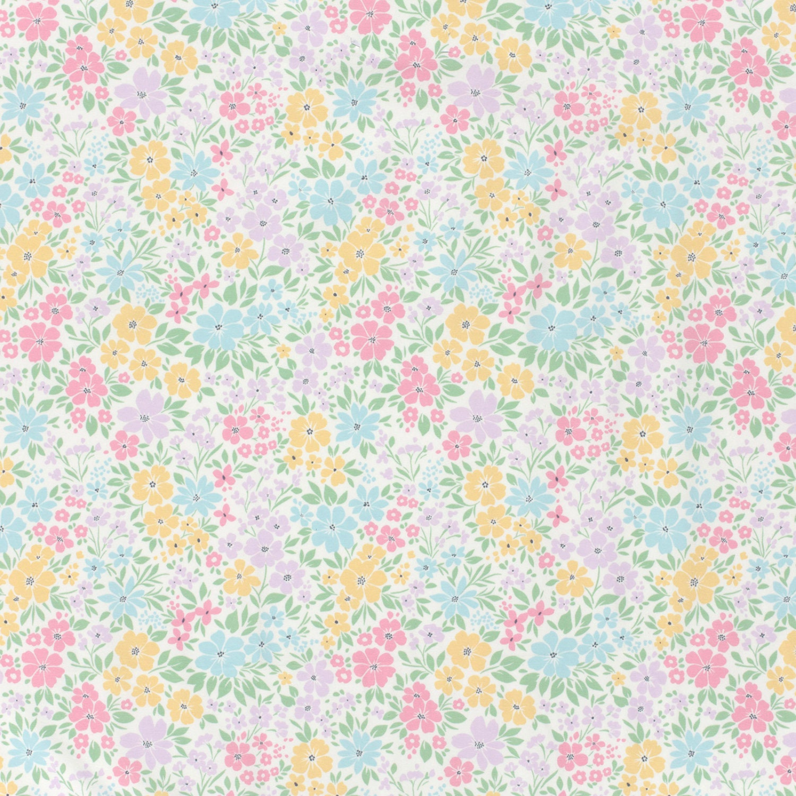 🌸Baumwolle Jersey Stoff Digitaldruck - bunte Blumen