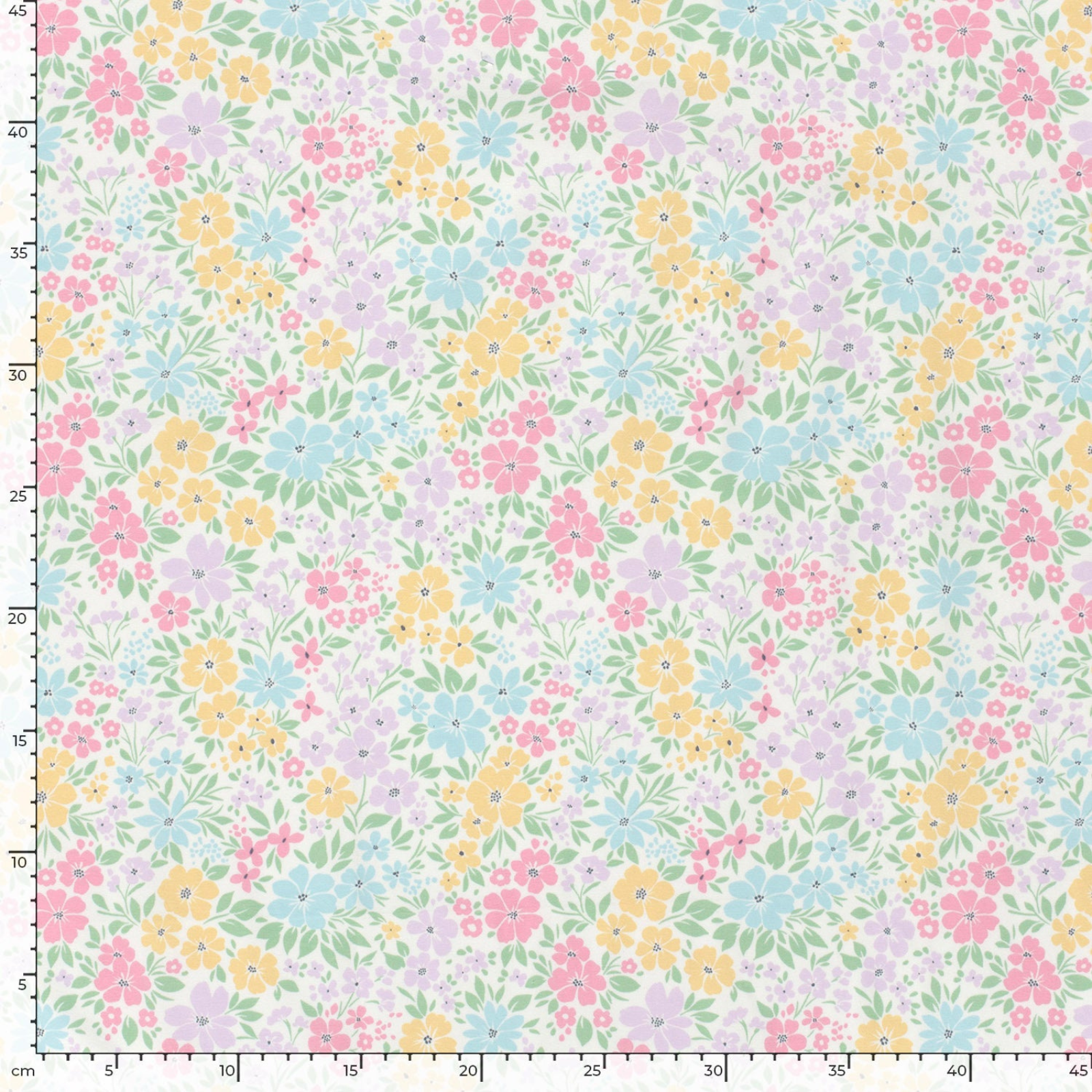 🌸Baumwolle Jersey Stoff Digitaldruck - bunte Blumen