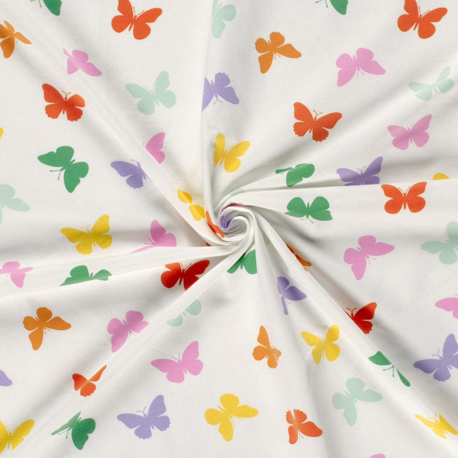 🦋Baumwolle Jersey Stoff Digitaldruck - bunte Schmetterlinge