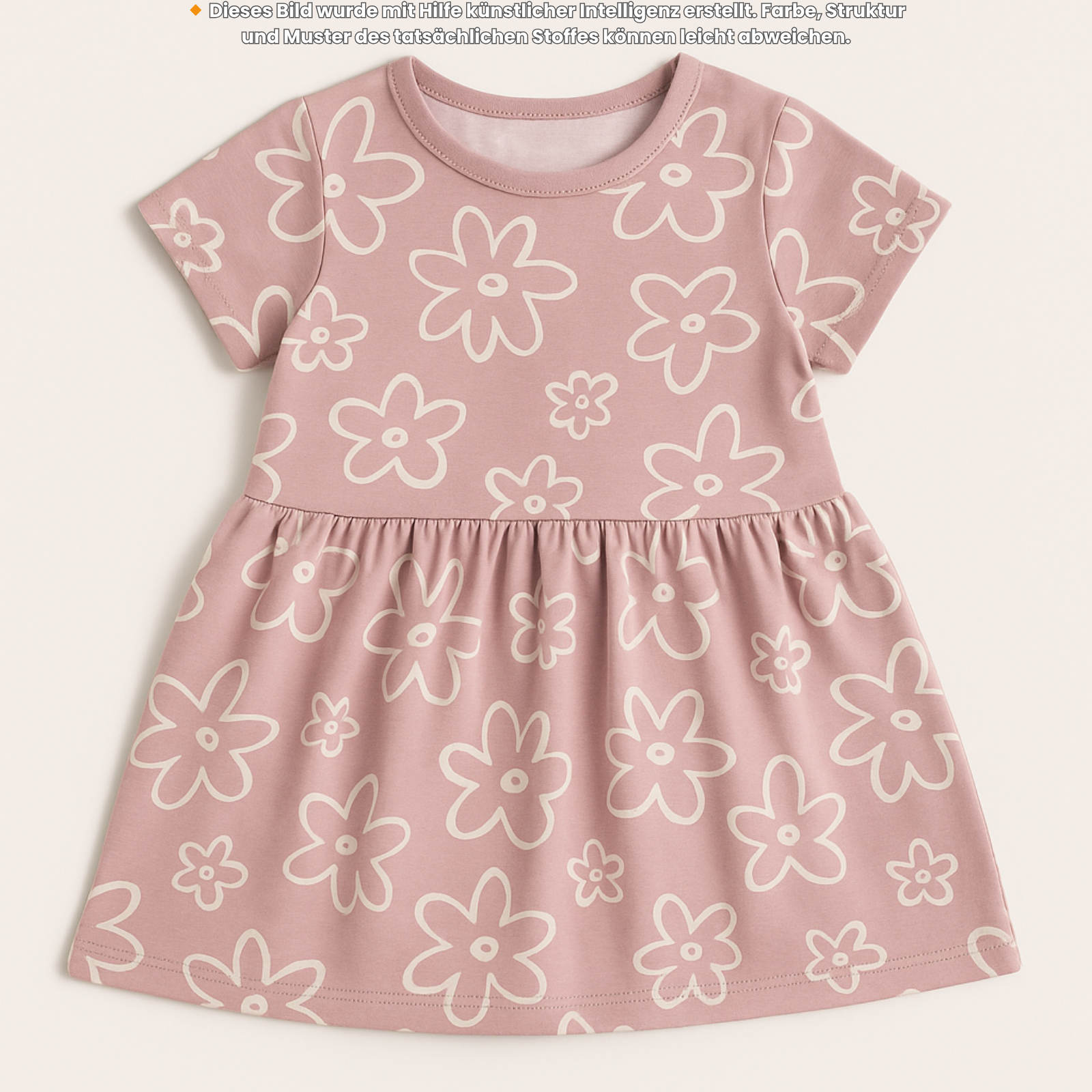 🌸Baumwolle Jersey Stoff Digitaldruck - große Blümchen - altrosa