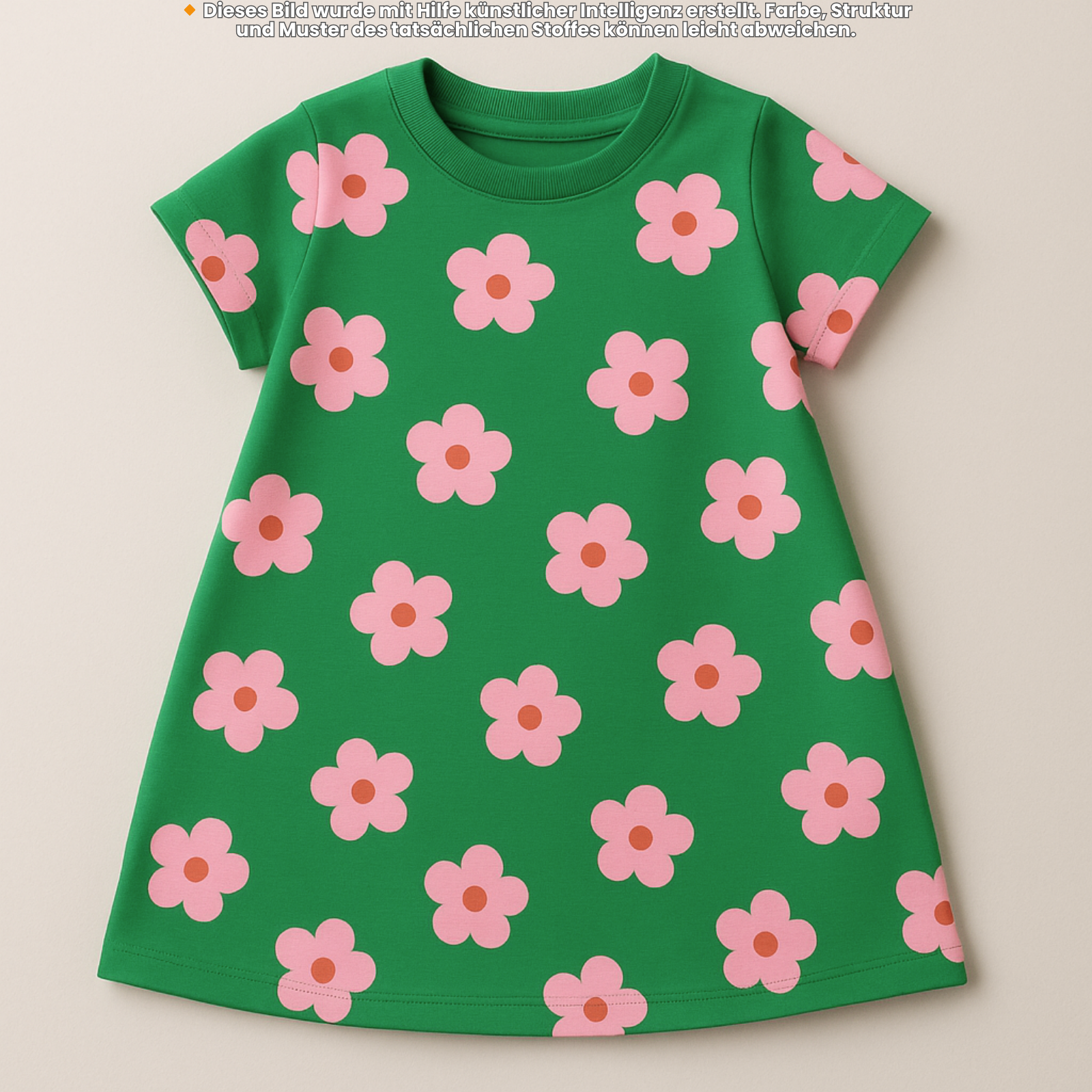 🌸Baumwolle Jersey Stoff Digitaldruck - rosa Blümchen - grün