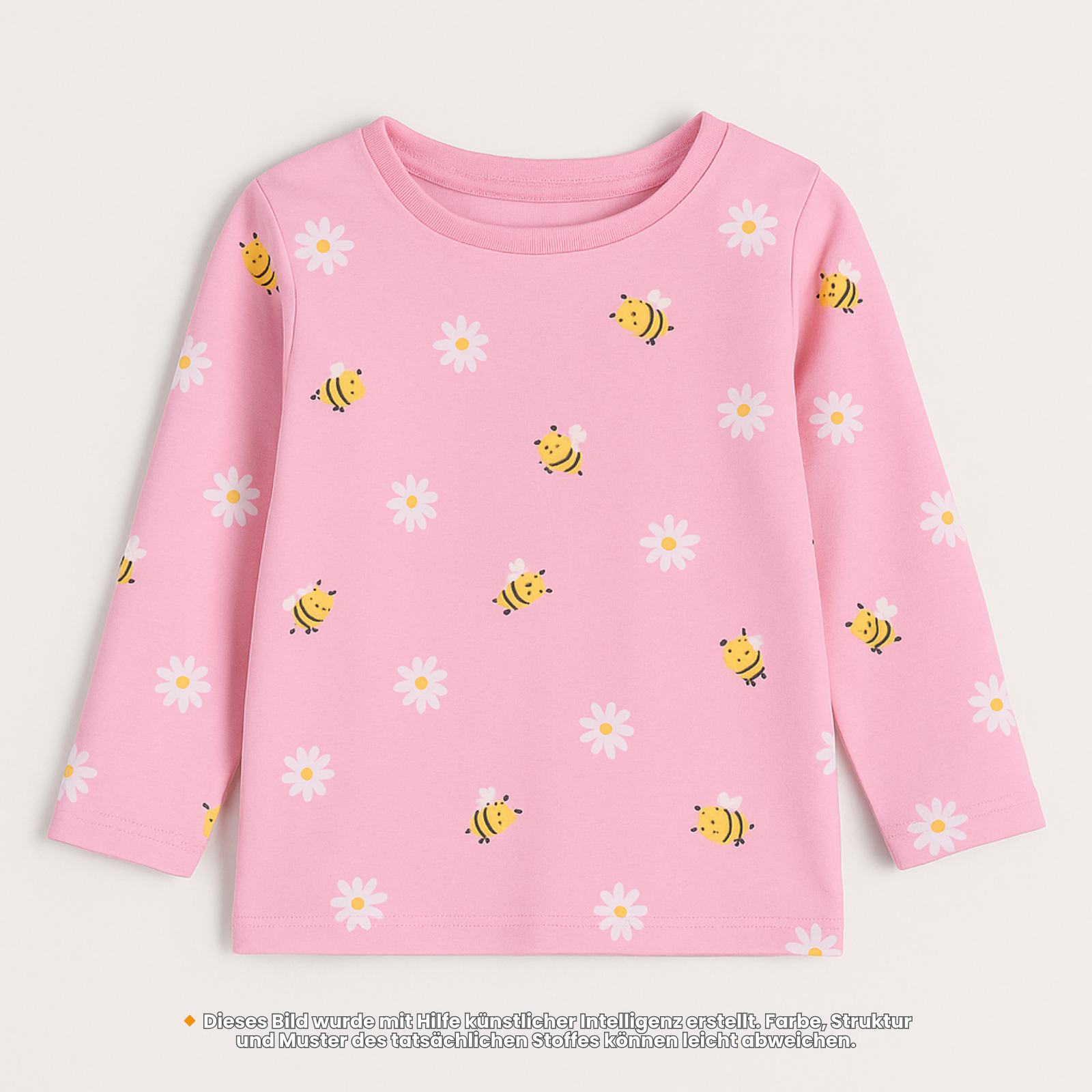 🐝 Baumwolle Jersey Stoff Digitaldruck - süße Bienchen und Blümchen