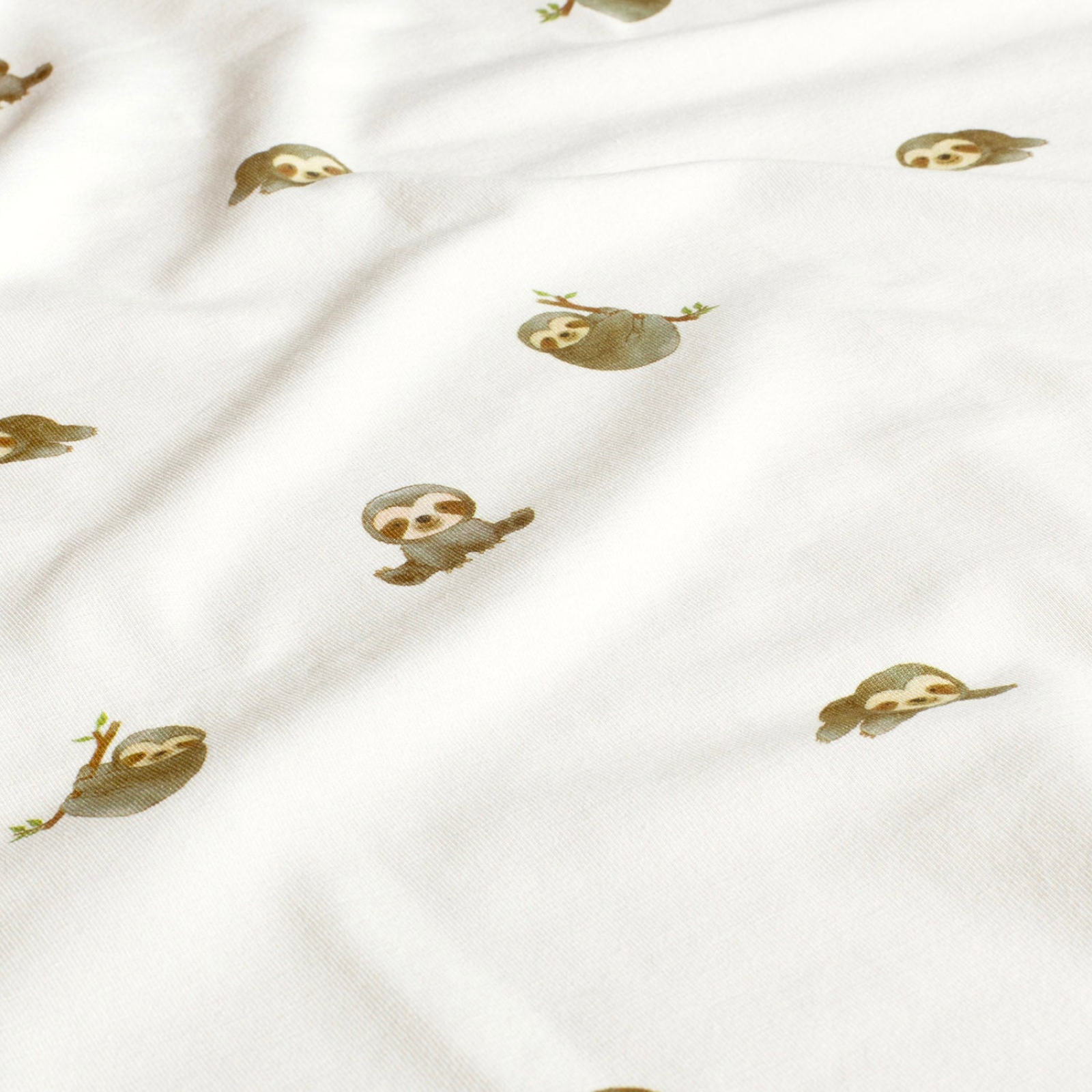 🦥 Baumwolle Jersey Stoff Digitaldruck - süße Faultiere