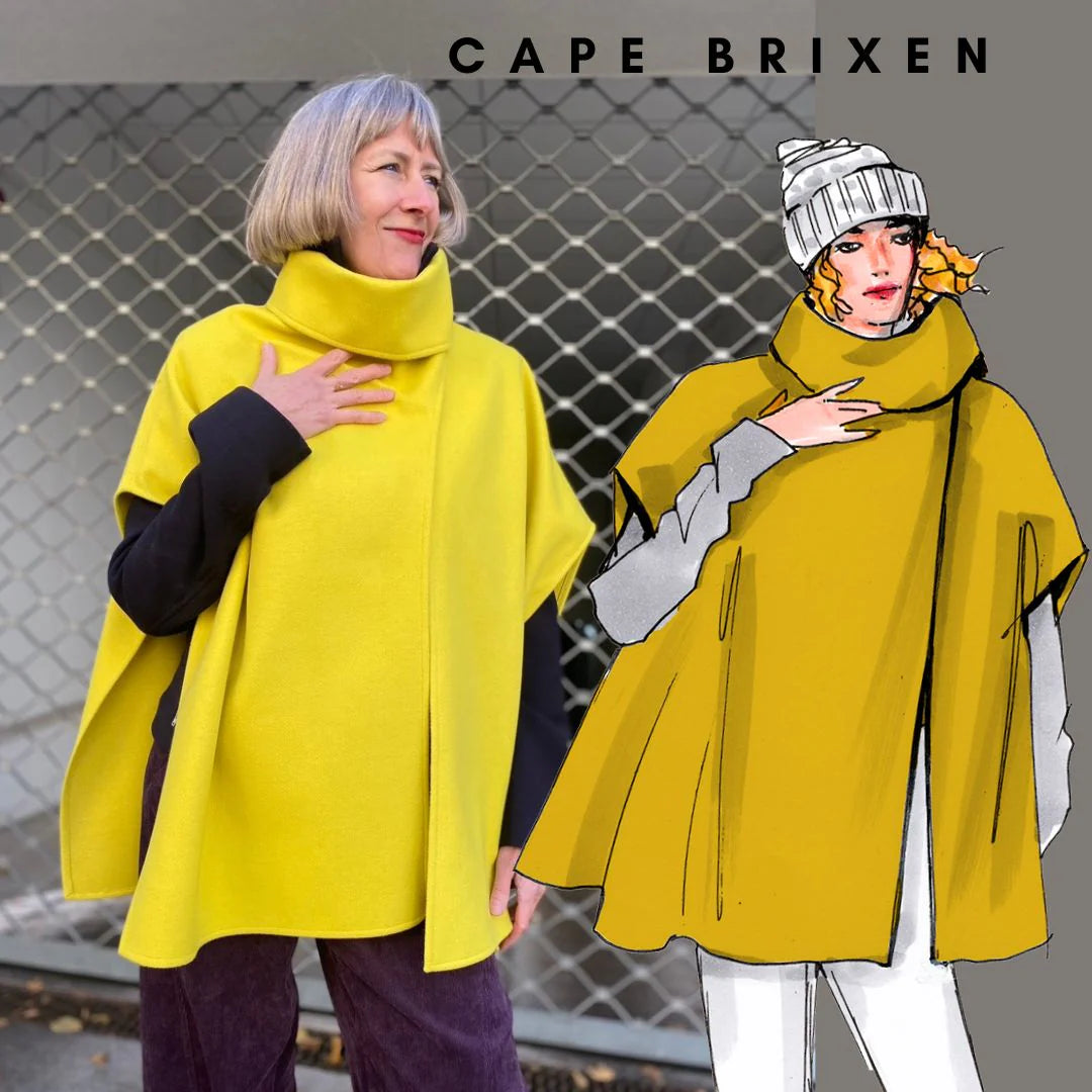 Papierschnittmuster Cape Brixen