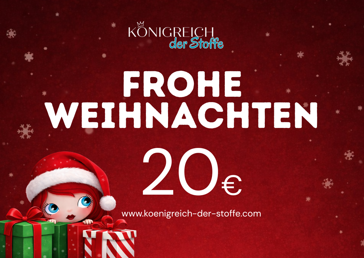 🎄 Weihnachten Gutschein - Königreich der Stoffe
