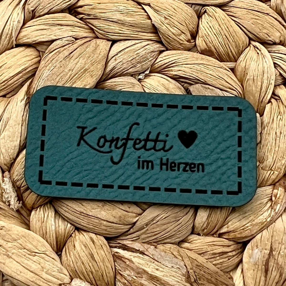 Label Kunstleder KDS - Konfetti im Herzen